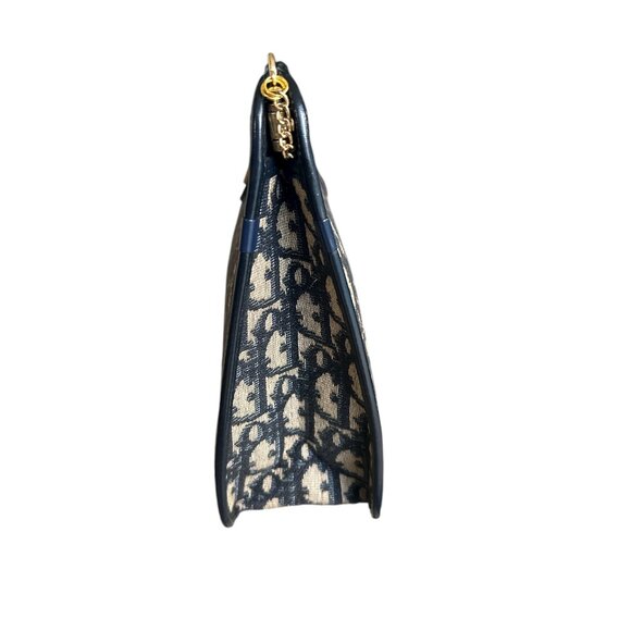 Christian Dior Blue/Beige Canvas Clutch Bag - Picture 7 of 12